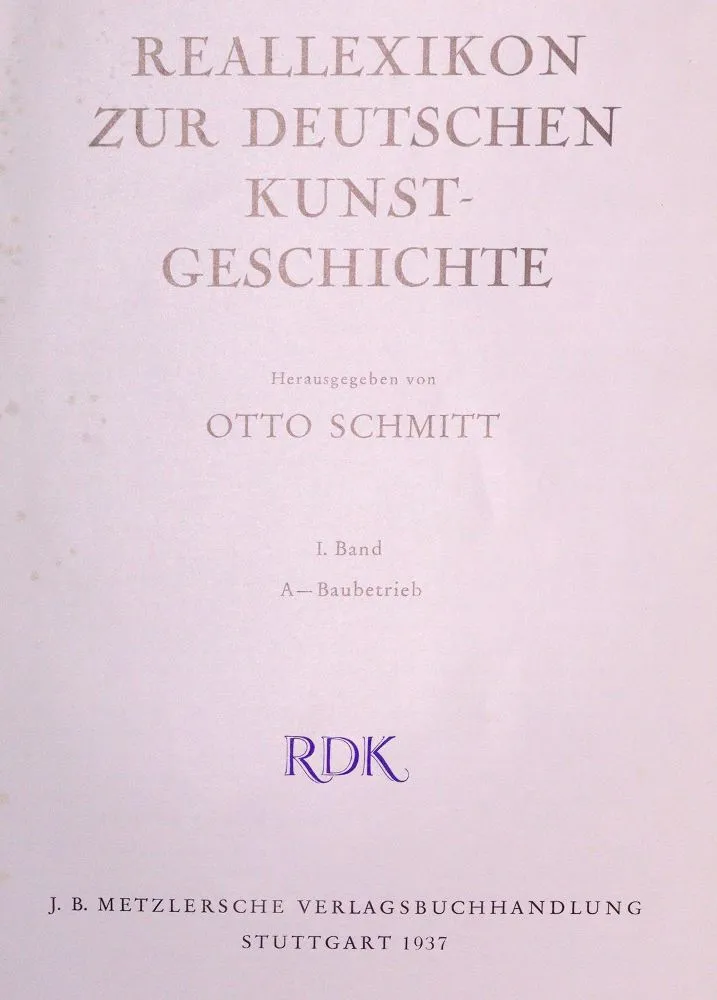 Schmitt,O. – Reallexikon zur Deutschen Kunstgeschichte