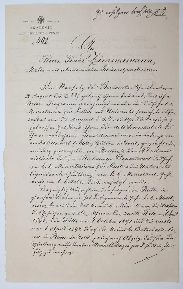 Циммерман, Франц – (1864 Линц - Вена 1956)