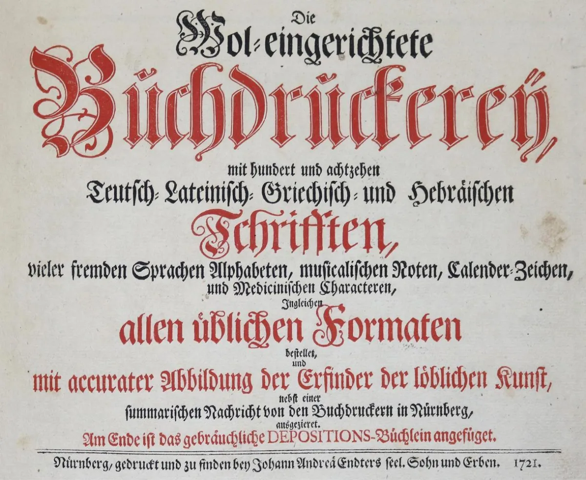 (Ernesti,J.H.G.). – Die Wol-eingerichtete Buchdruckerey..