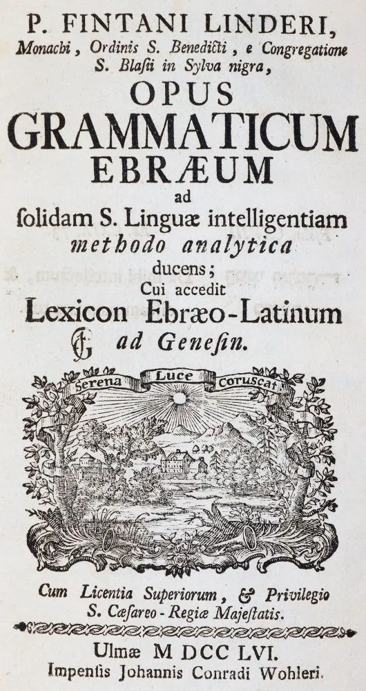 Linder,F. – Opus grammaticum ebraeum ad solidam S