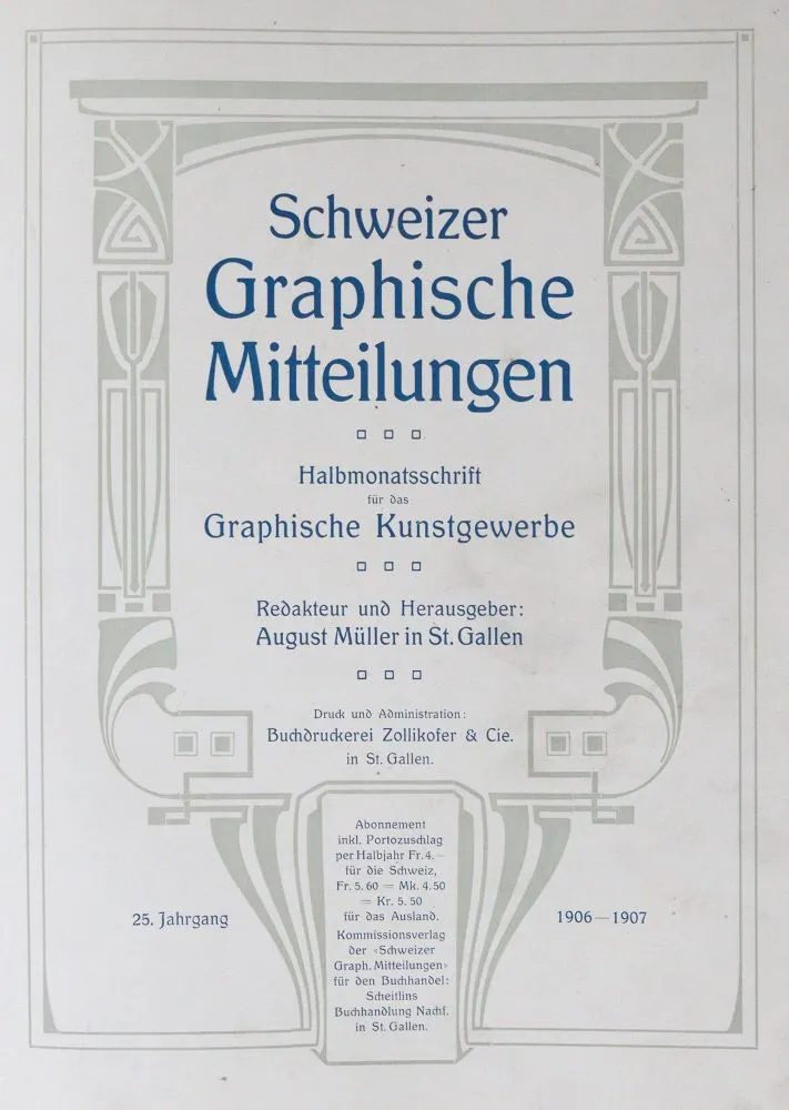 Schweizer Graphische Mitteilungen. – 4 ročníky