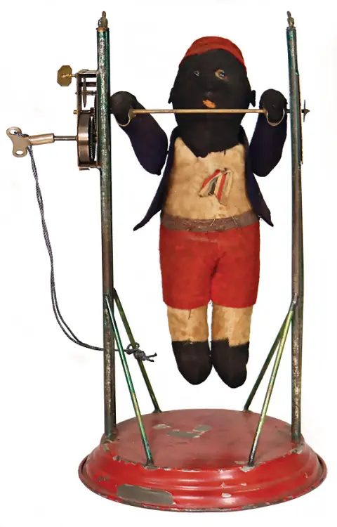 Rare figurine de gymnaste en feutre