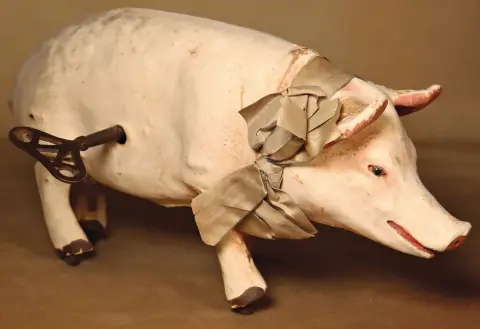 Cochon en papier mâché