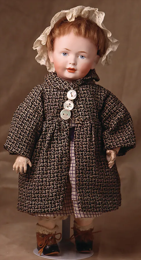 HERTEL, SCHWAB & Co. – Poupée tête porcelaine biscuit