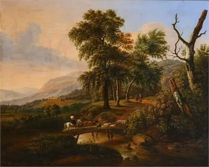 SCHNEIDER, Johann Caspar - pripisano. Južni pejzaž oko 1810