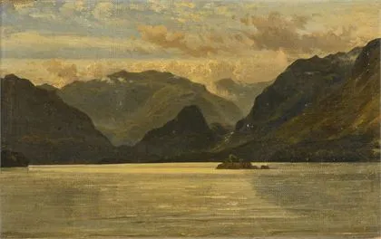 FRANCIA, Alexandre (1813/20 - 1884 Brüsszel). Kis táj hegyi tóval