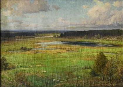 KÖCKE, Hugo (1874 Berlin – 1956 Westerland/Sylt). Nagy tájkép