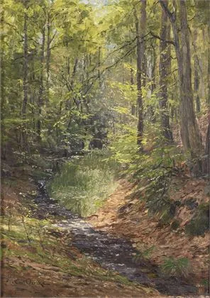 OENIKE, Karl (1862 - 1924 Berlin). Erdőbelső