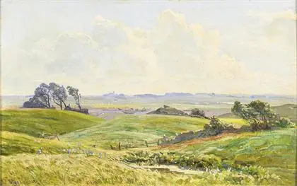 PEDERSEN, Viggo (1854 - 1926). Napos dán táj