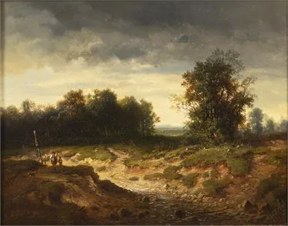 RE, Heinrich Richard (1862 Memmingen – 1949 Schliersee). Viharos táj
