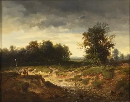 REDER, Heinrich Richard (1862 Memmingen – 1949 Schliersee). Viharos táj