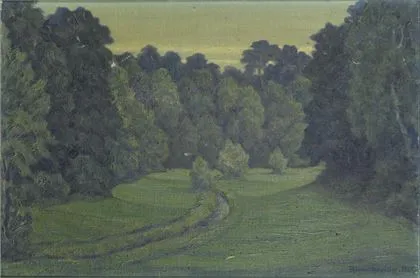 Riemschneider, Fritz (* 1884 Drezda). Erdőtáj