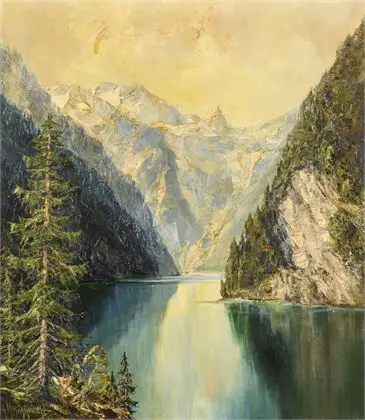 Schuhknecht, Adolf (1889 Reichenbach - 1963 Rotenburg). "A Königssee-nél"