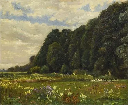 STAATS, Gertrud (1859 Breslau - 1938 ugyanott). Nyári tájkép