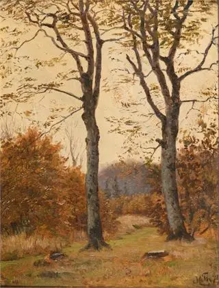 THERKILDSEN, Michael (1850 Koppenhága - 1924 Lystrup/Jütland). Őszi táj