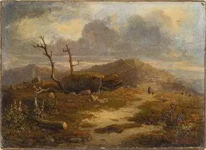 TRIPPEL, Albert Ludwig (1813 Potsdam - 1854 Berlin). Olasz hegyi táj