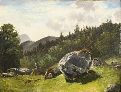 VOLTZ, Ludwig (1825 Augsburg - 1911 München). Táj vándorral