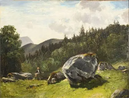 VOLTZ, Ludwig (1825 Augsburg - 1911 München). Táj vándorral