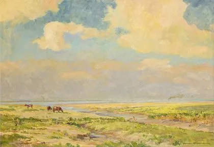 WEHRMANN, Hermann (1897 Hamburg - 1977 Glückstadt). "Külső gát Glückstadtnál"