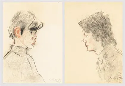 AHNER, Alfred (1890 Wintersdorf – 1973 Weimar). Két portré "Till"
