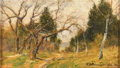 HOFFMANN-FALLERSLEBEN, Franz (1855 Weimar - 1927 Berlin). Napos őszi táj