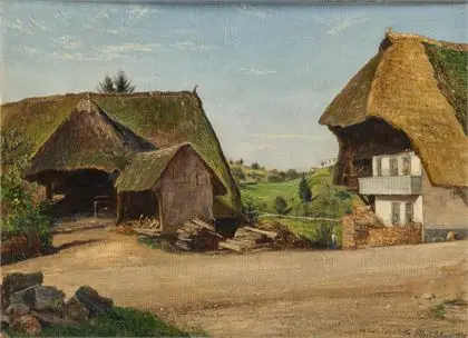 Schmidt, Friedrich Albert (1846 Sundhausen - 1916 Weimar). Nádtetős házak