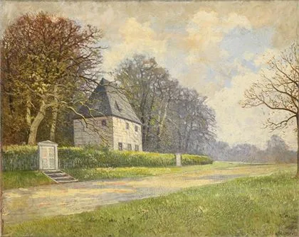 VENT, Rudolf (1880 Niedergrunstedt - 1948 Weimar). Kilátás Goethe kertiházára