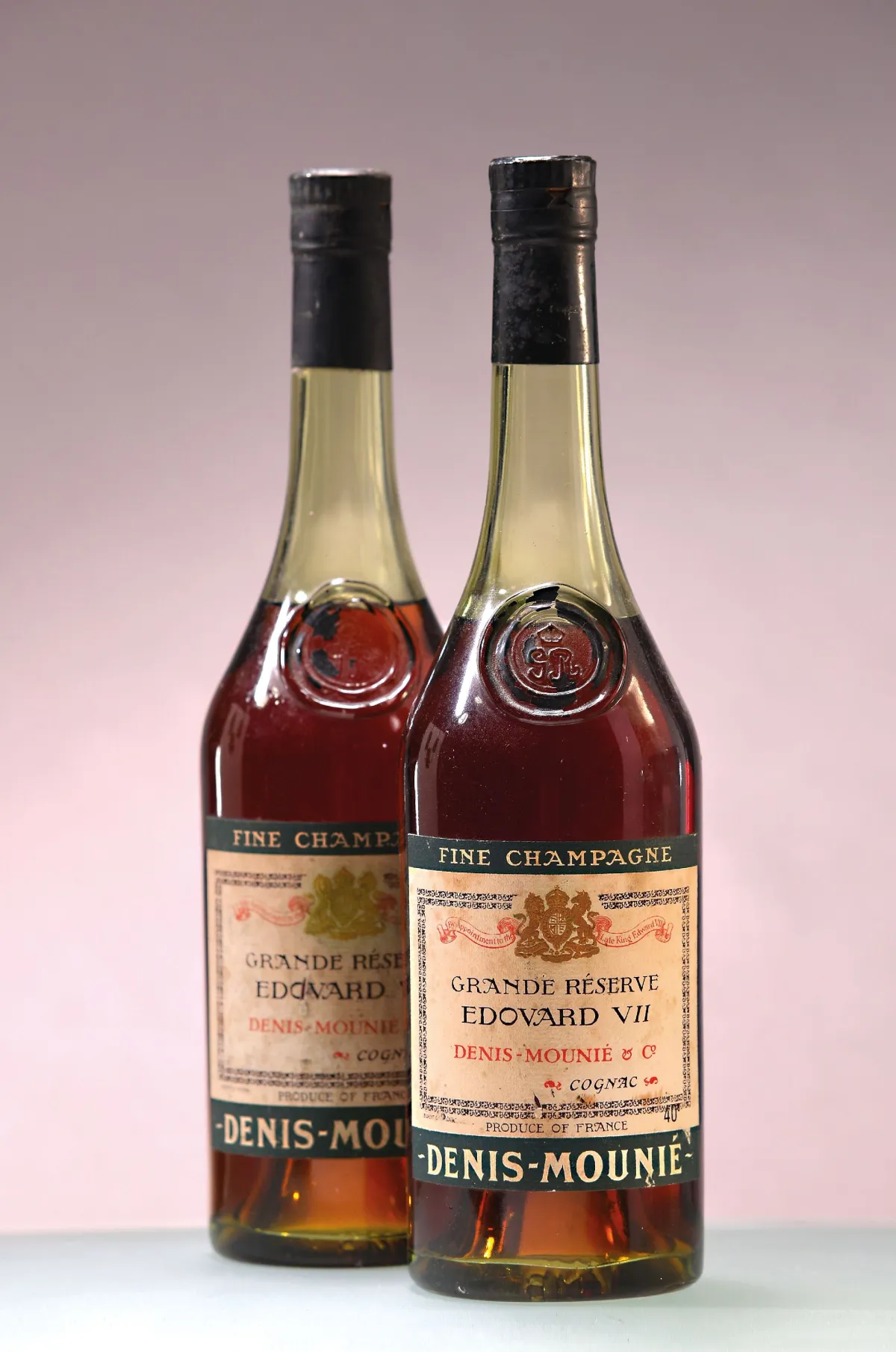5 butelek Denis Mounie Grand Réserve, Cognac, Edouard VII, Fine Champagne, 40%