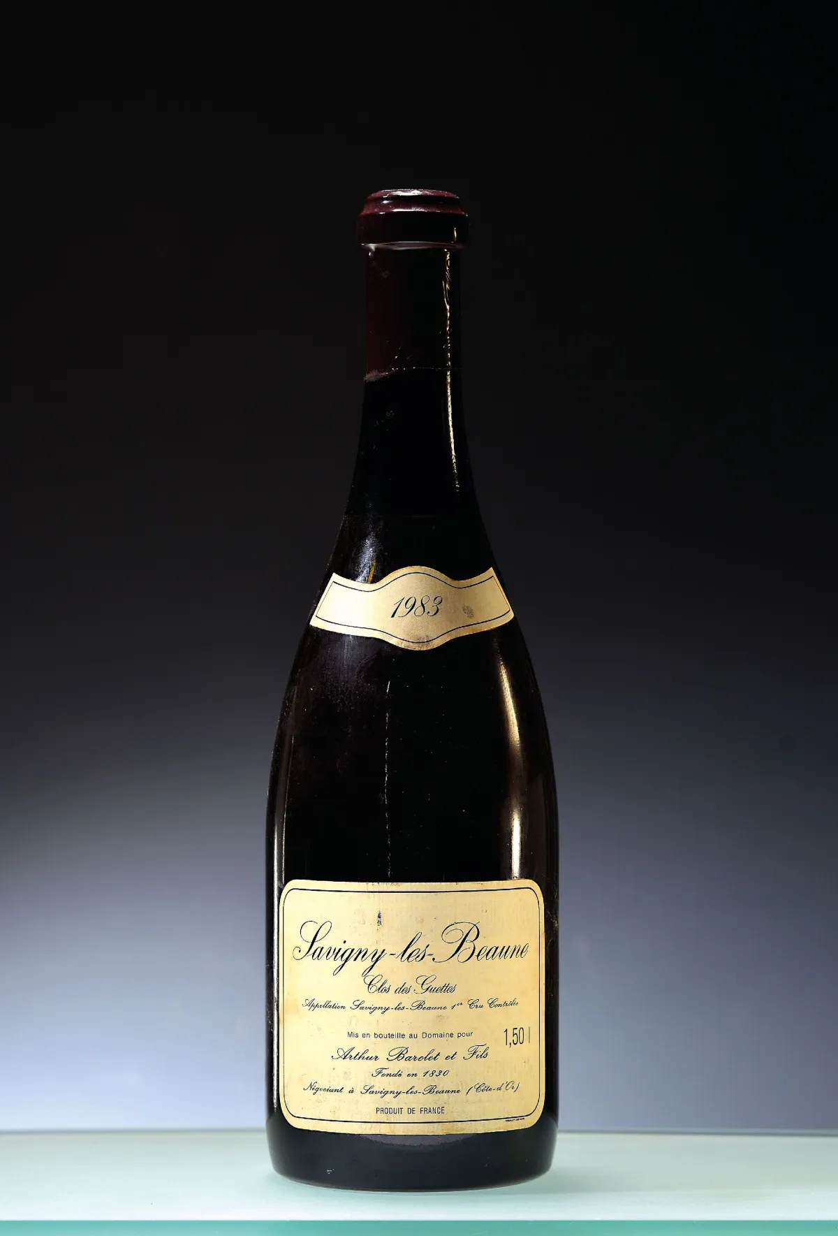 1 magnum 1983 Arthur Barolet & Fils Clos de Guettes, Savigny-les-Beaune, env. 1,5