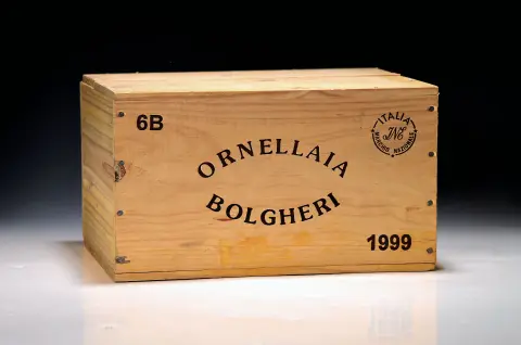1 caisse/6 bouteilles 1999 Ornellaia Bolgheri Superiore, Toscane, Italie, env. 75cl chacune