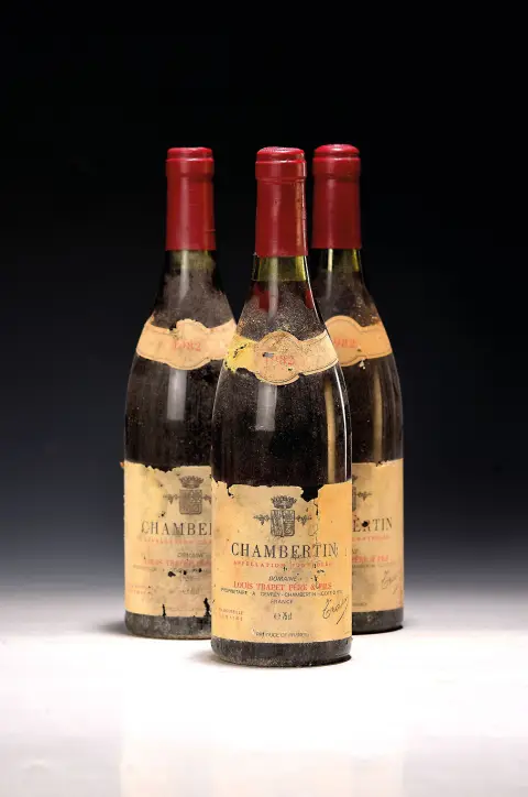 5 bouteilles 1982 Domaine Trapet Père et Fils Chambertin, Côte de Nuits, env. 75 cl