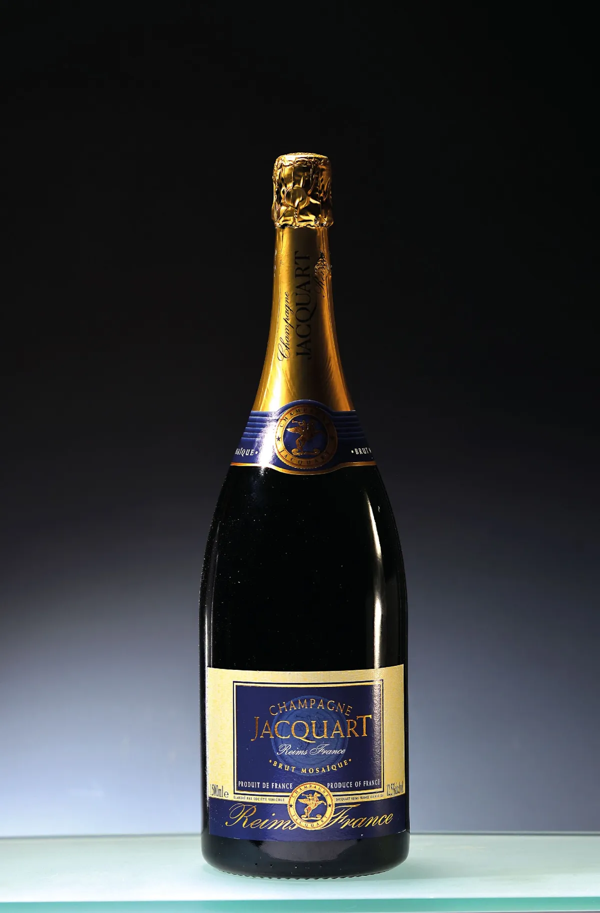 1 magnum Champagne Jacquart Mosaique Brut, Reims, cca 1,5L, 12,5%Vol., v orig.
