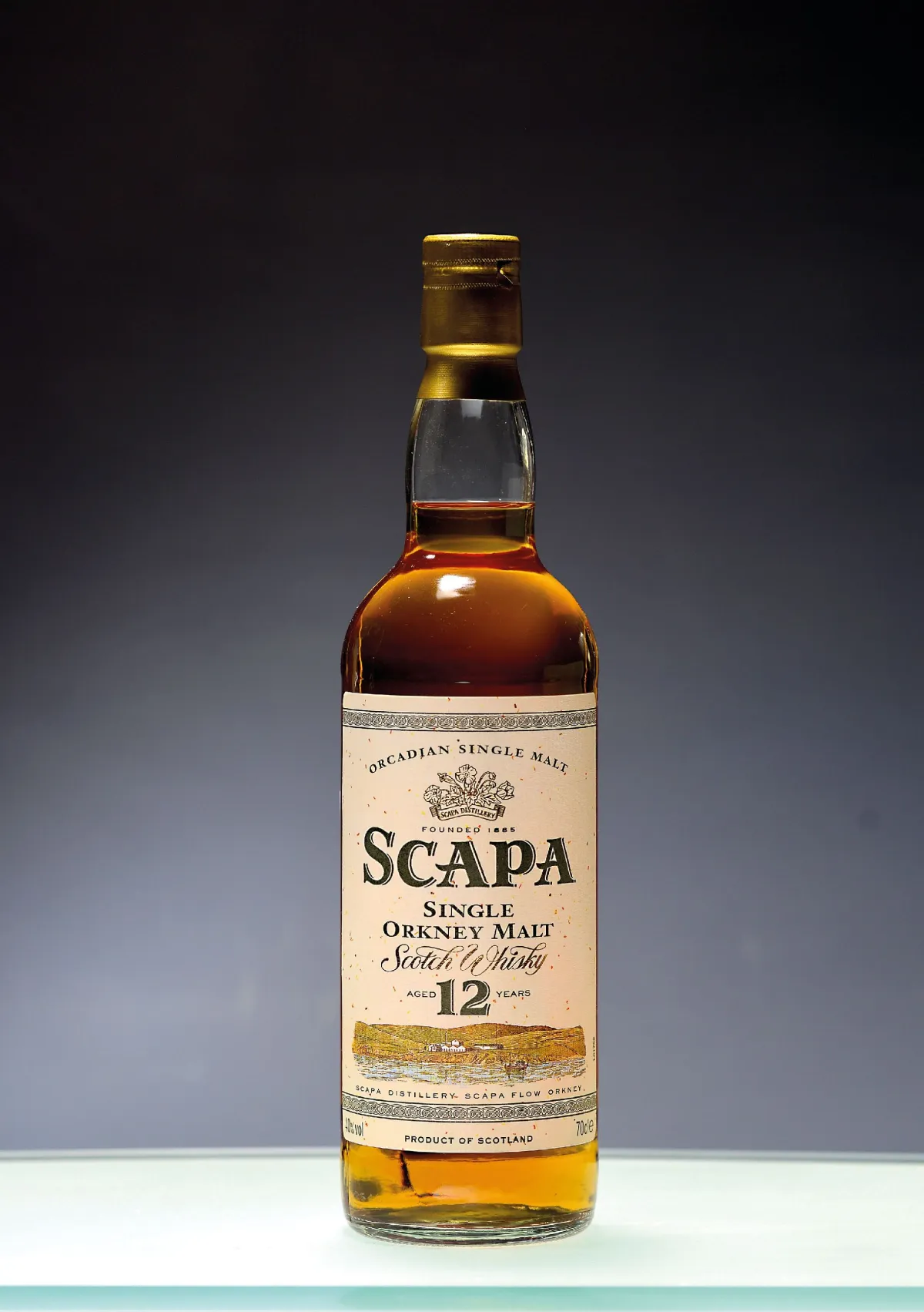 1 bouteille Scapa 12-years-old Single Orkney Malt Scotch Whisky, Écosse, env. 70cl,