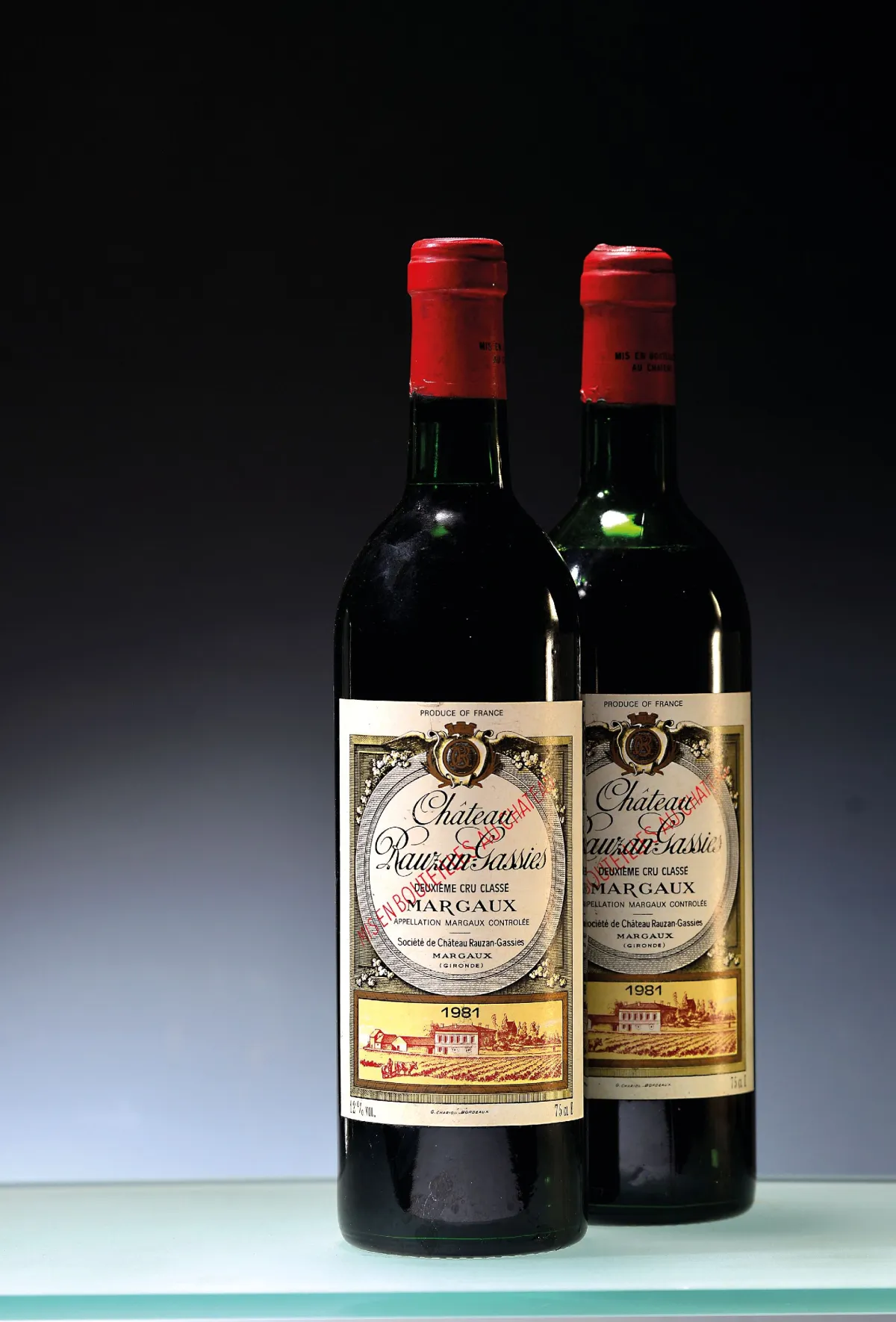 2 Flaschen 1981 Chateau Rauzan-Gassies, Margaux, Grand Cru Classe, ca. 75cl, 12%Vol.,