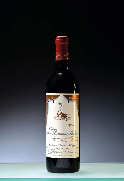 1 bouteille 1986 Chateau Mouton Baronne Philippe, Pauillac, env. 75cl, 12,5%Vol., top