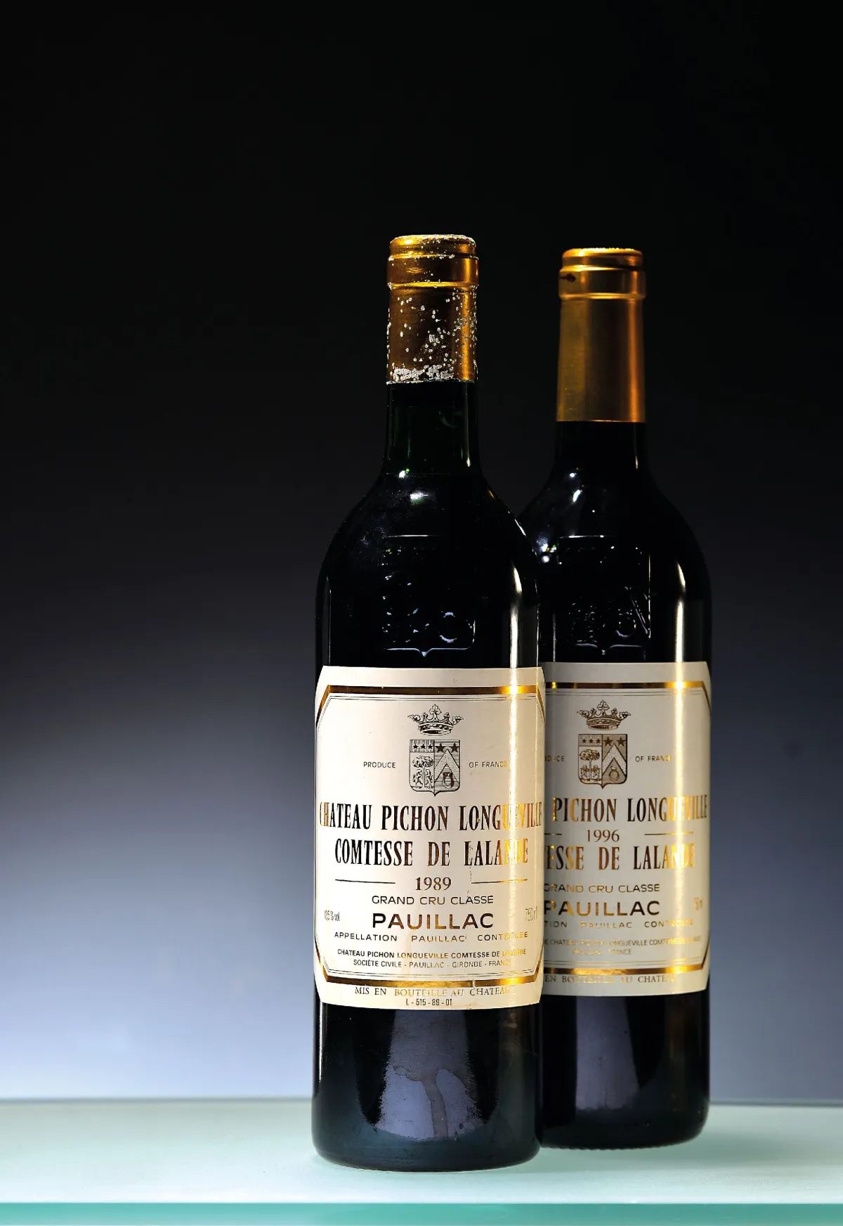 2 Flaschen Chateau Pichon Longueville Comtesse de Lalande Jg. 1989 und 1996, Pauillac,