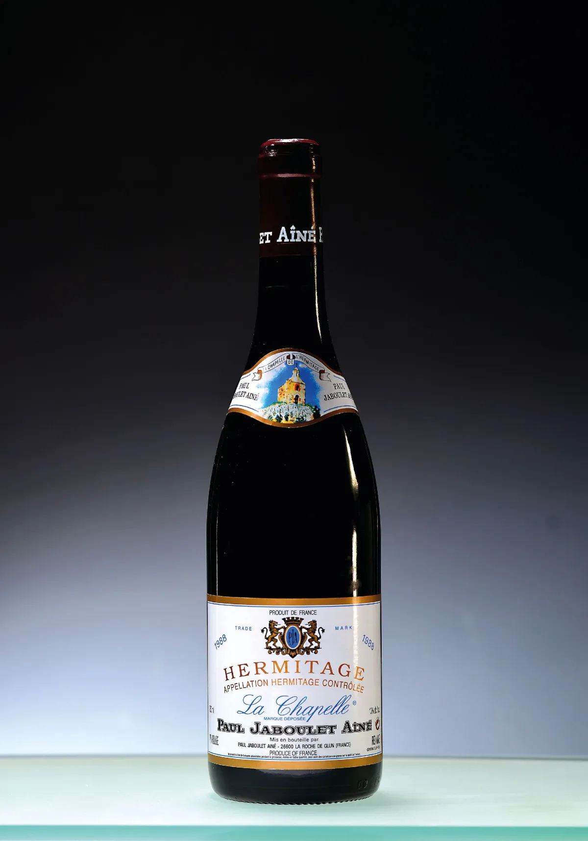 2 láhve Paul Jaboulet Aine Hermitage 'La Chapelle', ročníky 1982 a 88, Rhône