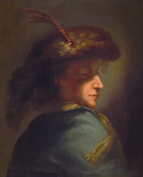 Attribution : Christoph Paudiss (1618-1666), buste d'un jeune homme avec