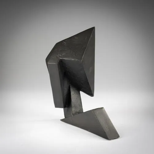 Christa von Schnitzler, Gisela Nietmann – Sculpture Sans titre (Tête abstraite, cubiste), vers 1960