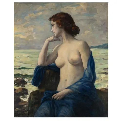 Otto Lingner – Halbakt am Meer, Anfang 20. Jh.