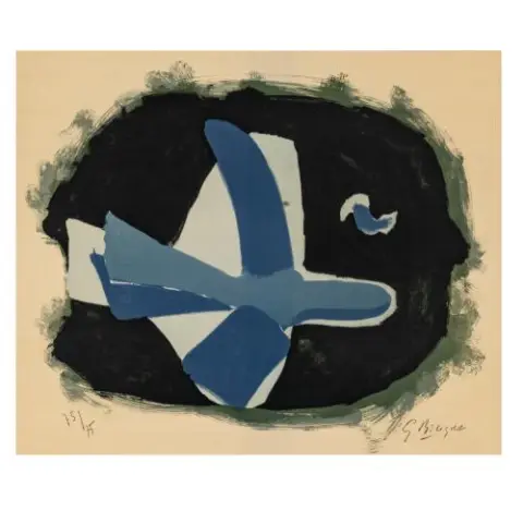 Жорж Брак – пробный оттиск постера 'Oiseau des forêts', 1958