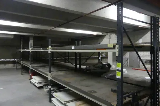 Těžký regál, 2 x 4 pole, bez obsahu