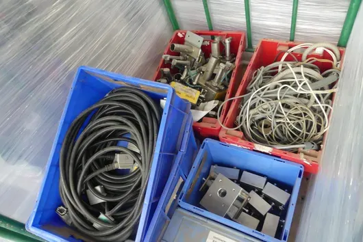 Lot components/industrial supplies, with storage rack