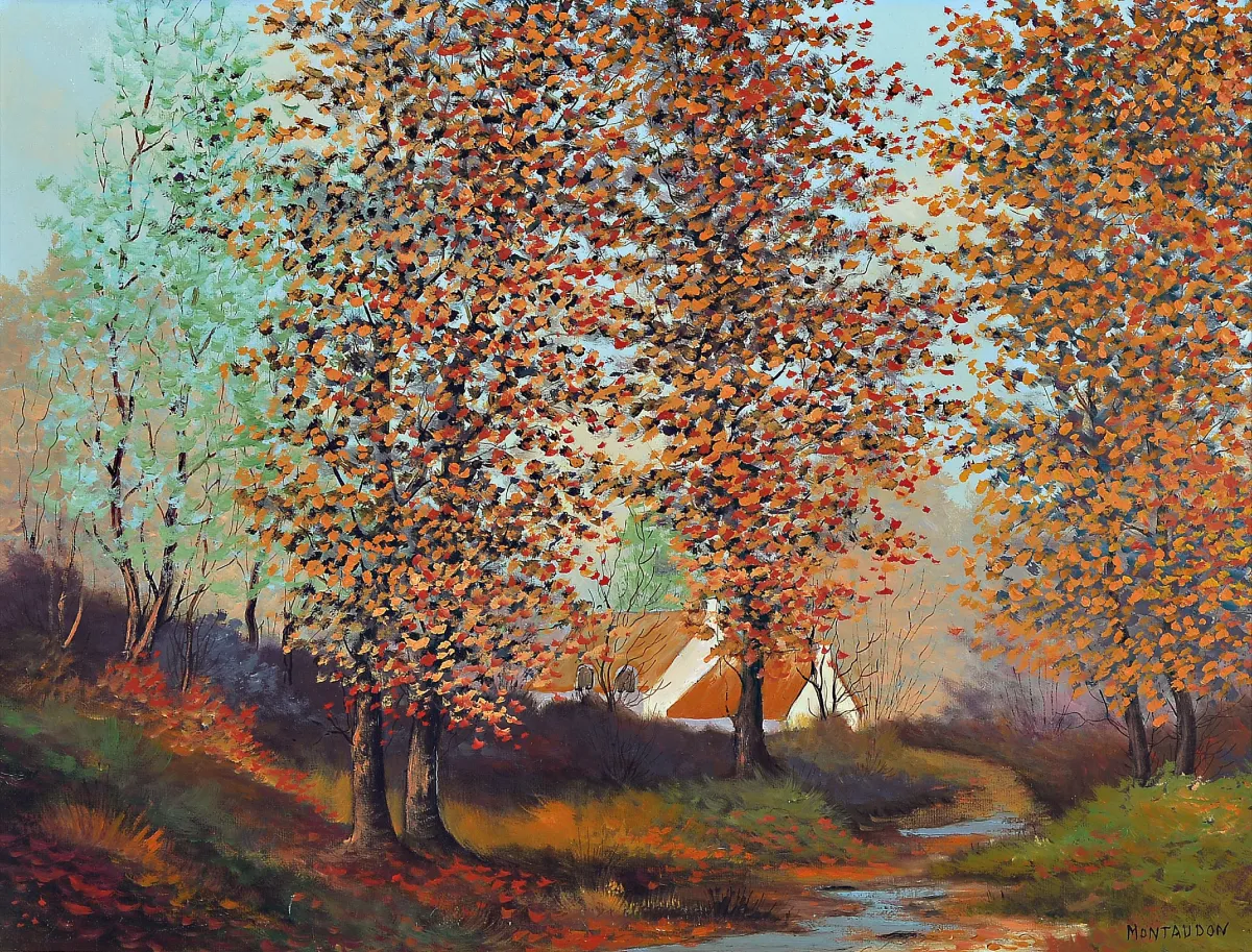 Serge Montaudon, Franse kunstenaar begin 20e eeuw, Herfstlandschap