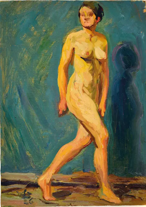 Wilhelm Lefebre, 1873 Francfort-1974 Meran, 2 œuvres : 2 nus masculins, signé et