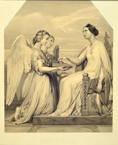 Artiste inconnu, France, daté 1848, Sainte Cécile, patronne