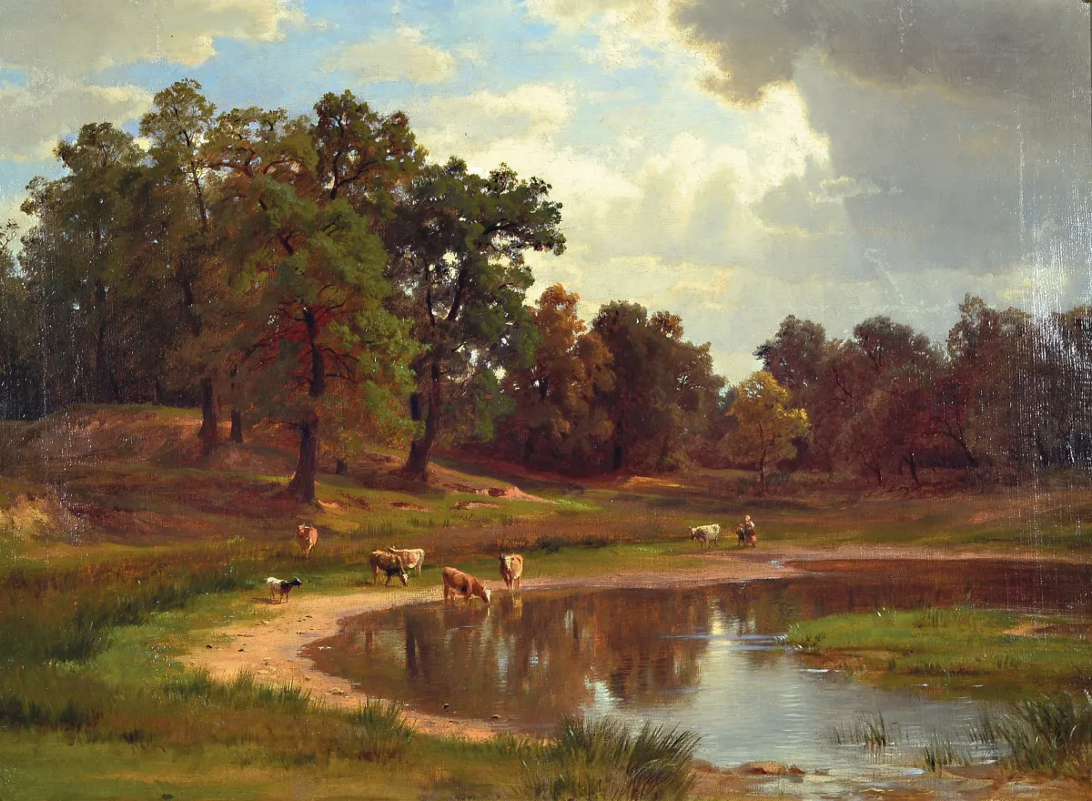 Připsání: Paul (Gottlieb Daniel) Weber, 1823 Darmstadt-1916 Mnichov, selka a