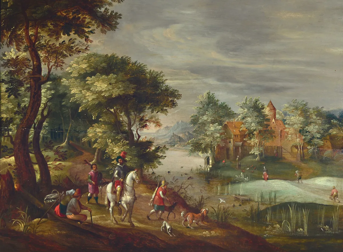 Dans le style de David Vinckeboons, 1576 Malines-1629 Amsterdam, paysage forestier avec