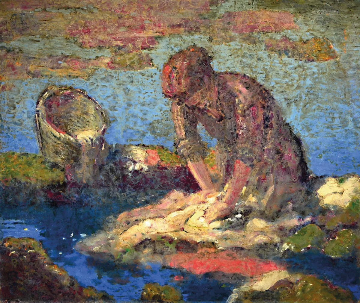 Hans Christiansen, 1866 Flensburg-1945 Wiesbaden, Pradlena, vlevo nahoře