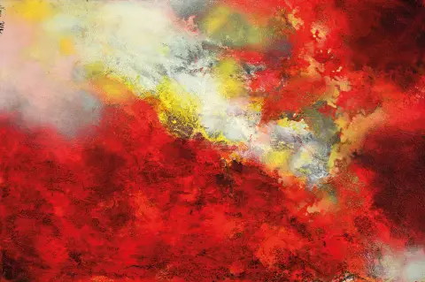 Marion Keller, née en 1993 à Eschwege, "Summer Love", 2026, acrylique/toile, vernis anti-UV